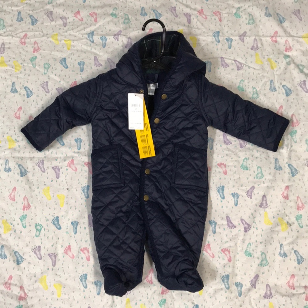 NWT Ralph Lauren Baby Boy 3 month Blue Snowsuit